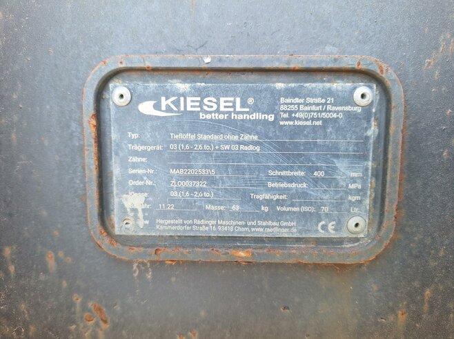 Rädlinger Tieflöffel 400 mm KTL03-400