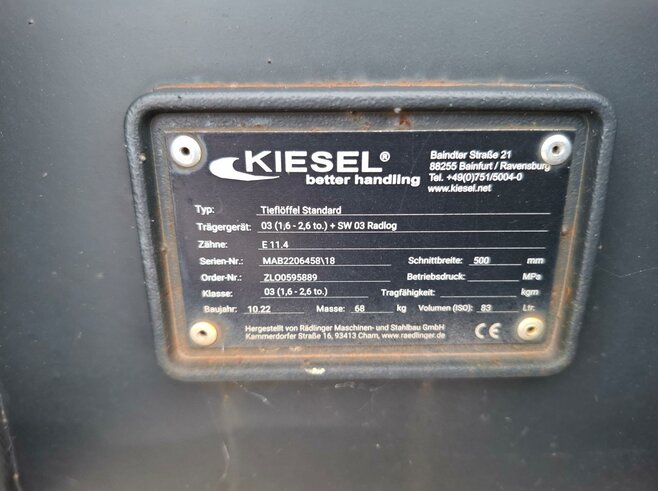 Rädlinger Tieflöffel 500 mm KTL03-500