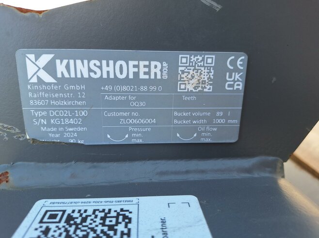 Kinshofer, Grabenräumlöffel starr 1000 mm