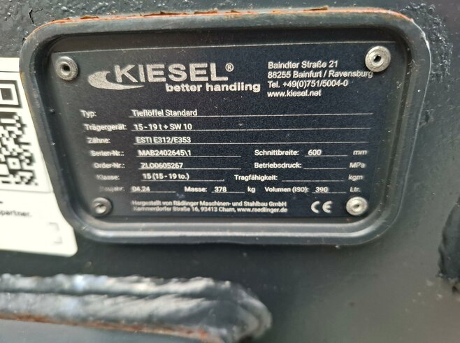 Rädlinger Tieflöffel 600 mm