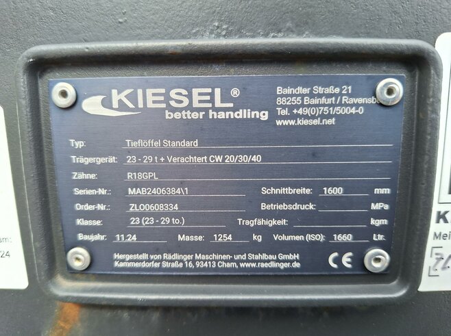 Rädlinger Tieflöffel 1600mm
