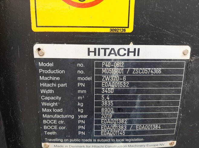 Hitachi Universalschaufel HD 3450mm , ZW370-6