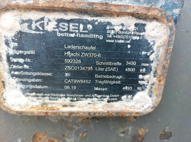 Rädlinger Ladeschaufel 3450mm