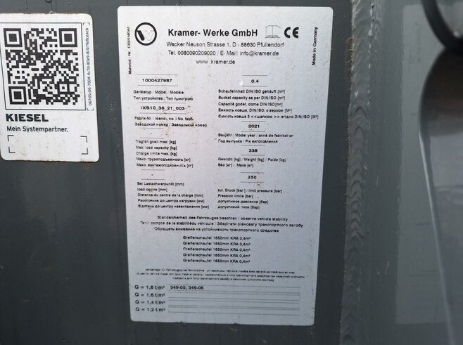 Kramer Mehrzweckschaufel (4 in 1) 1650 mm mit Zähnen
