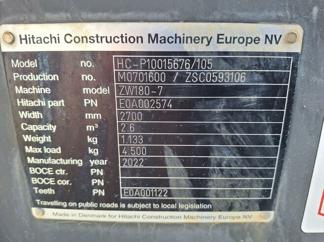 Hitachi  Erdbauschaufel 2700 mm