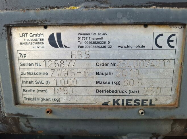 LRT Niederhalterschaufel 1850 mm