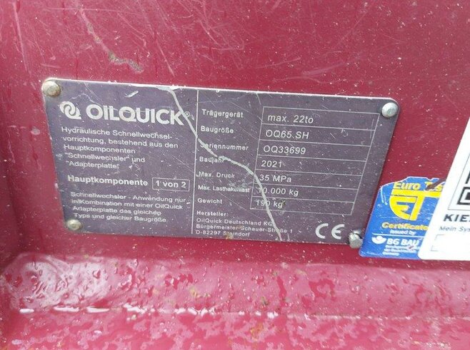 OilQuick Vollhydr. Schnellwechsler OQ65