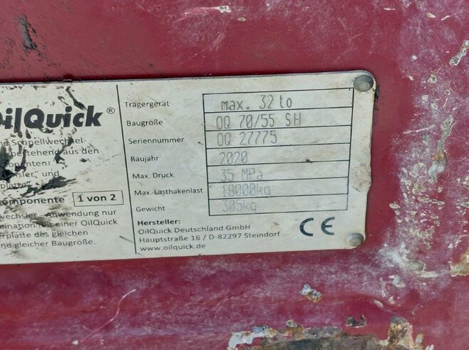 OilQuick Vollhydr. Schnellwechsler OQ70-55