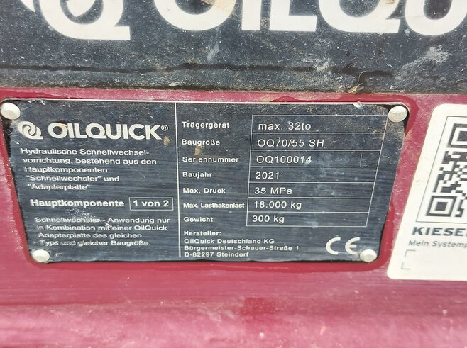 OilQuick Vollhydr. Schnellwechsler OQ70-55