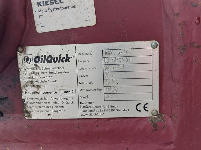 OilQuick Vollhydr. Schnellwechsler OQ70-55