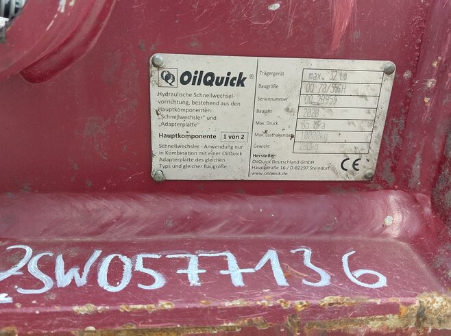 OilQuick Vollhydr. Schnellwechsler OQ70-55