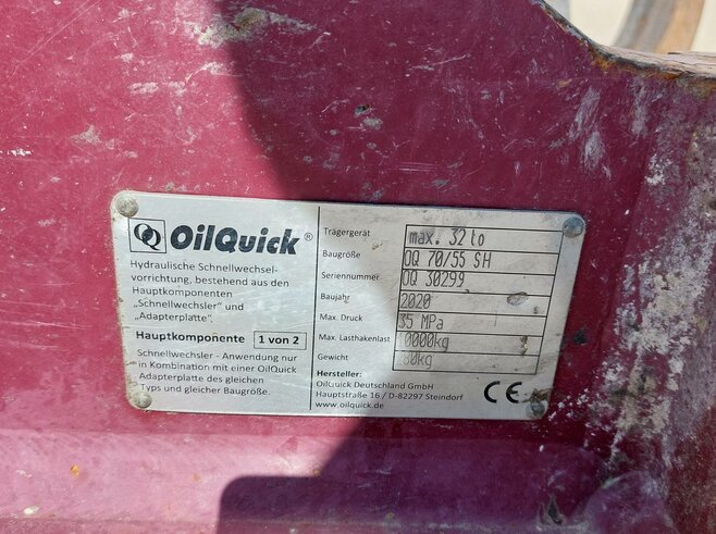 OilQuick Vollhydr. Schnellwechsler OQ70-55