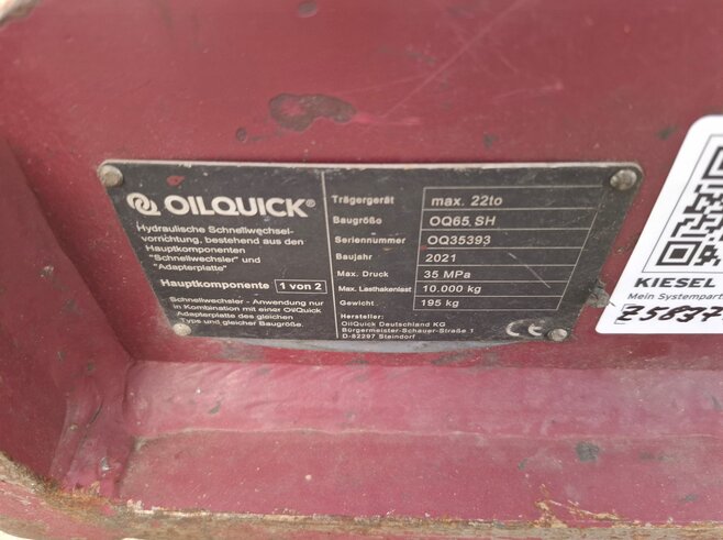 OilQuick Vollhydr. Schnellwechsler OQ65