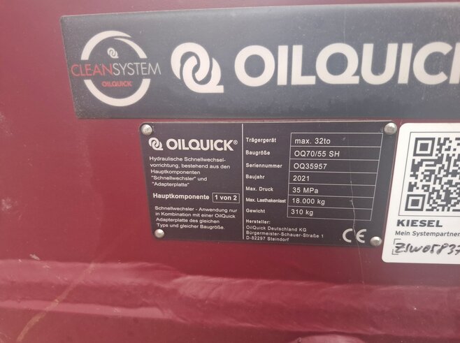 OilQuick Vollhydr. Schnellwechsler OQ70-55