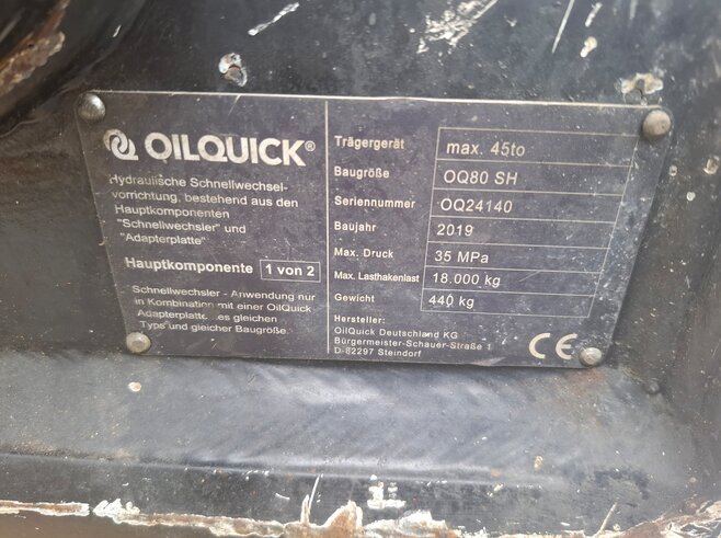 OilQuick Vollhydr. Schnellwechsler OQ80