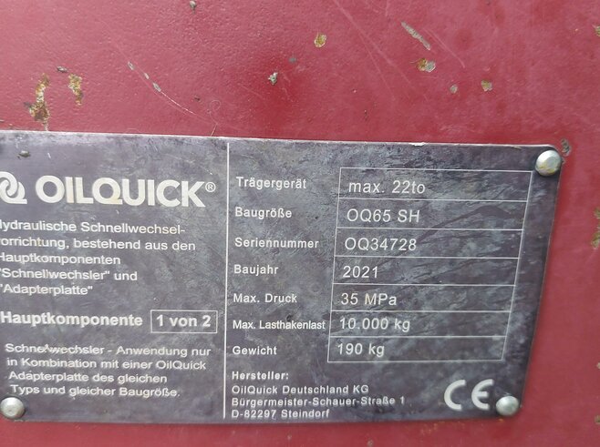 OilQuick Vollhydr. Schnellwechsler OQ65