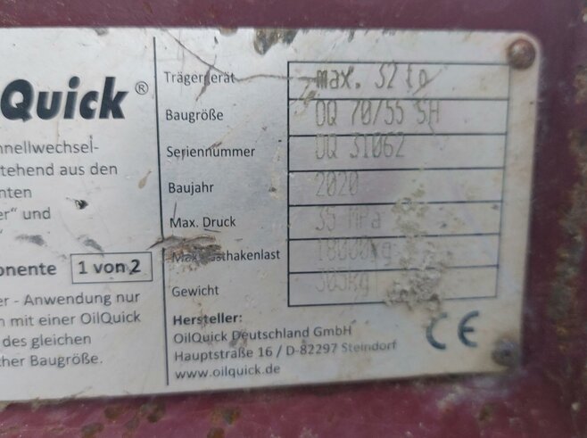 OilQuick Vollhydr. Schnellwechsler OQ80