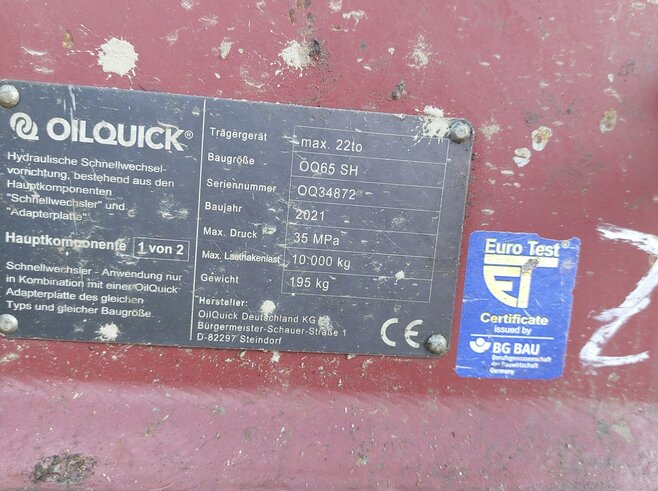 OilQuick Vollhydr. Schnellwechsler OQ65
