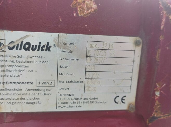OilQuick Vollhydr. Schnellwechsler OQ70-55
