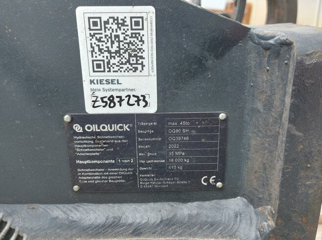 OilQuick Vollhydr. Schnellwechsler OQ80