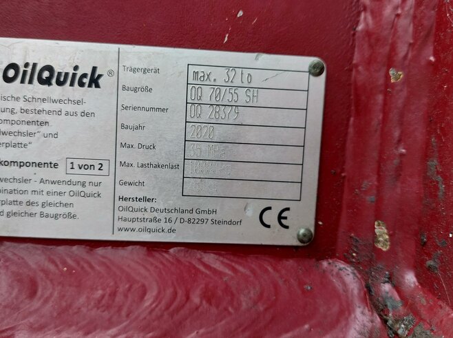 OilQuick Vollhydr. Schnellwechsler OQ70-55