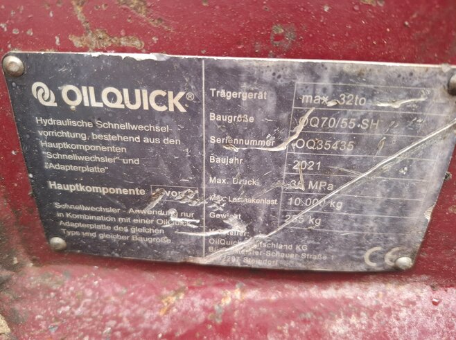 OilQuick Vollhydr. Schnellwechsler OQ70-55