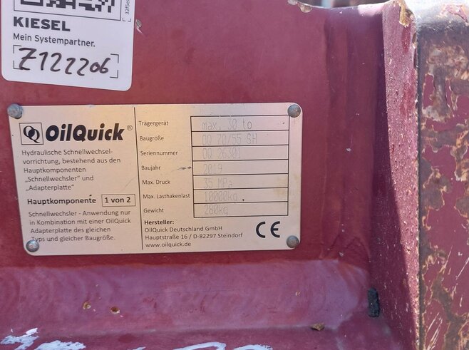 OilQuick Vollhydr. Schnellwechsler OQ70-55