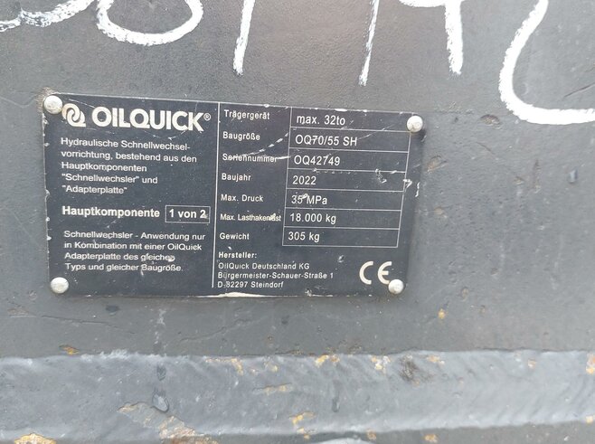 OilQuick vollhydr. Schnellwechsler OQ70-55