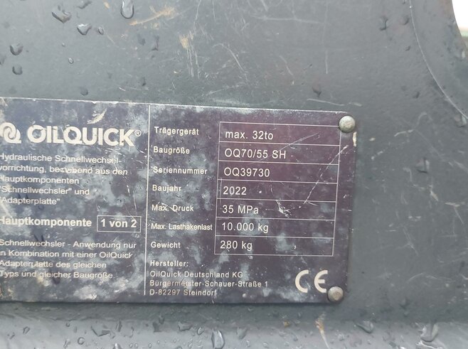 OilQuick Vollhydr. Schnellwechsler OQ70-55