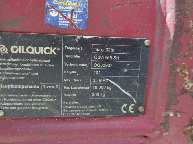 OilQuick ollhydr. Schnellwechsler OQ70-55