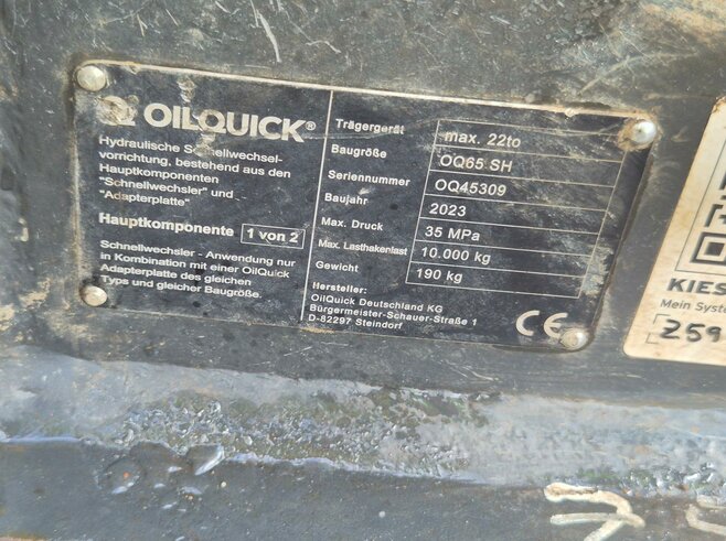 OilQuick Vollhydr. Schnellwechsler OQ65