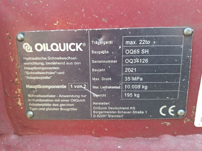 OilQuick Vollhydr. Schnellwechsler OQ65