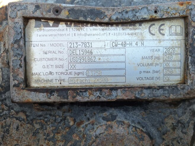 Verachtert Hydr. Schnellwechsler CW40