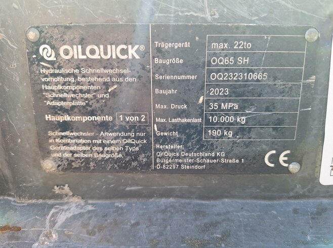 OilQuick Vollhydr. Schnellwechsler OQ65