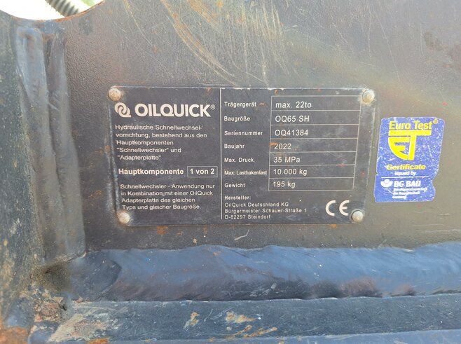 OilQuick Vollhydr. Schnellwechsler OQ65