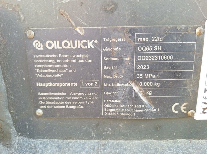 OilQuick Vollhydr. Schnellwechsler OQ65