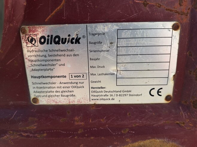 OilQuick Vollhydraulischer Schnellwechsler OQ70-55