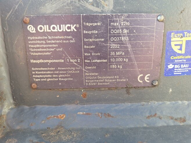 OilQuick Vollhydr. Schnellwechsler OQ65