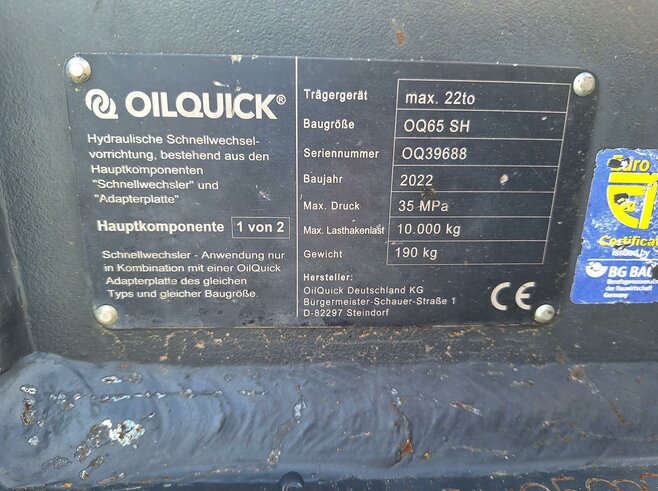 OilQuick Vollhydr. Schnellwechsler OQ65