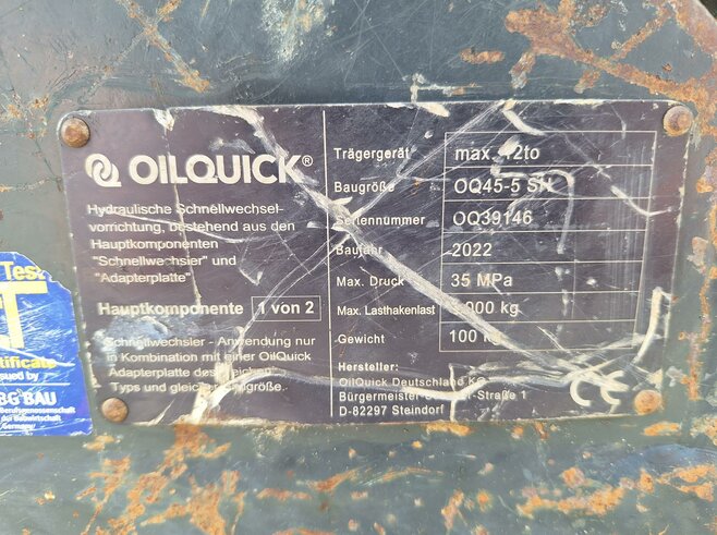 OilQuick Vollhydr. Schnellwechsler OQ45-5