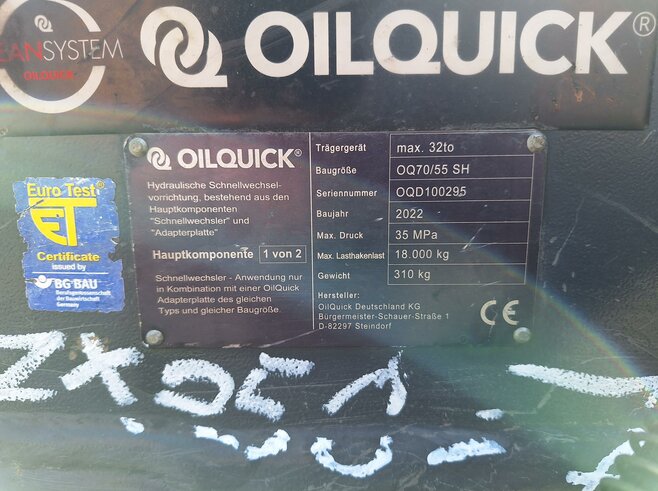 OilQuick  Vollhydraulischer Schnellwechsler OQ70-55