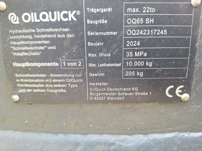 OilQuick Vollhydr. Schnellwechsler OQ65