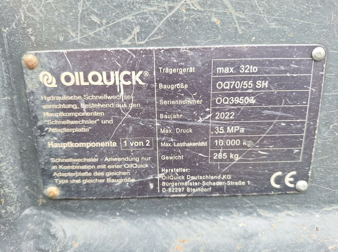 OilQuick Vollhydr. Schnellwechsler OQ70-55
