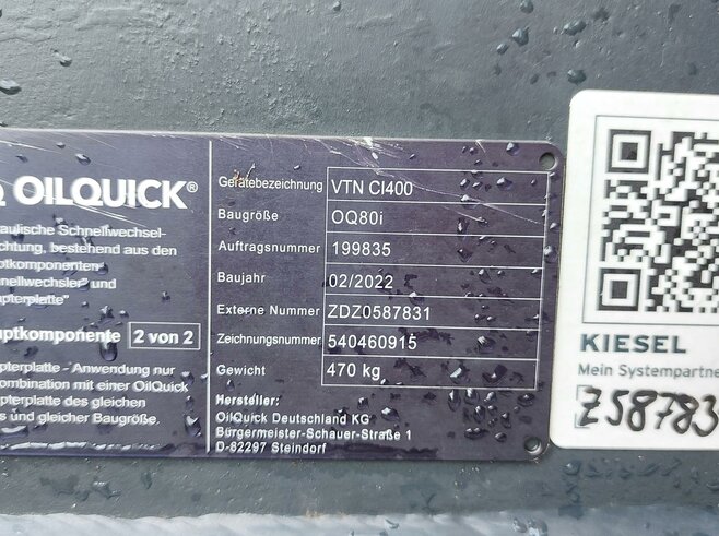 OilQuick Schraubadapter OQ80I FQC