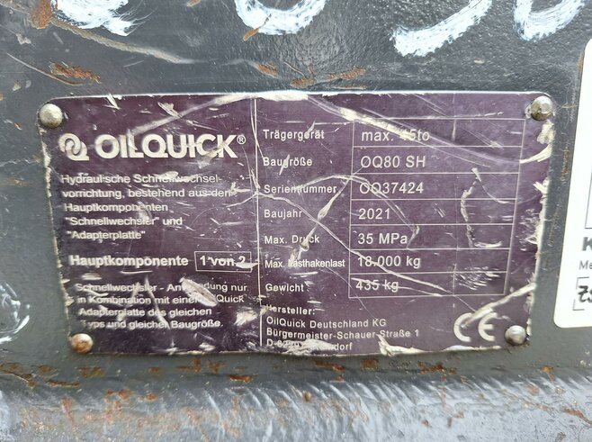 OilQuick Vollhydr. Schnellwechsler OQ80