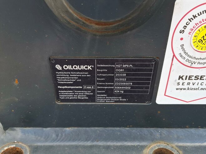 OilQuick Schraubadapter OQ80