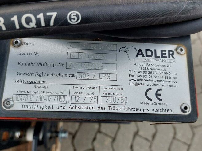 Adler Infrarot-Heater 1400, Unkrautbekämpfung