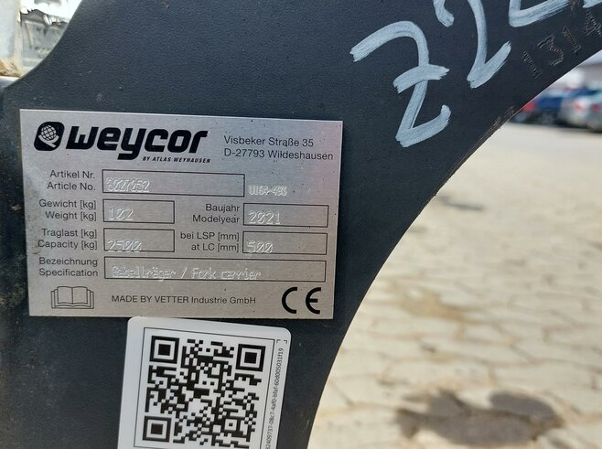 Weycor Palettengabel 1200 mm