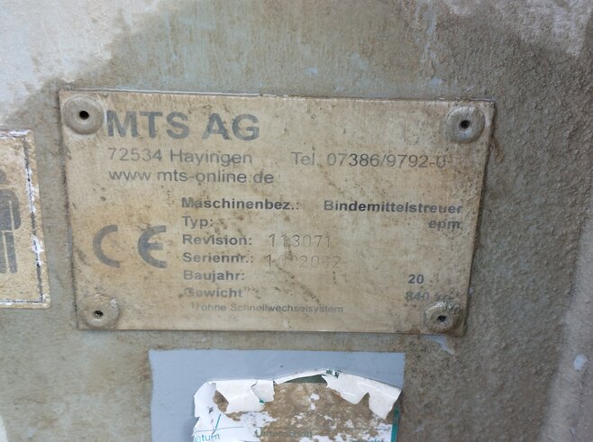 MTS Streugerät / Bindemittelstreuer