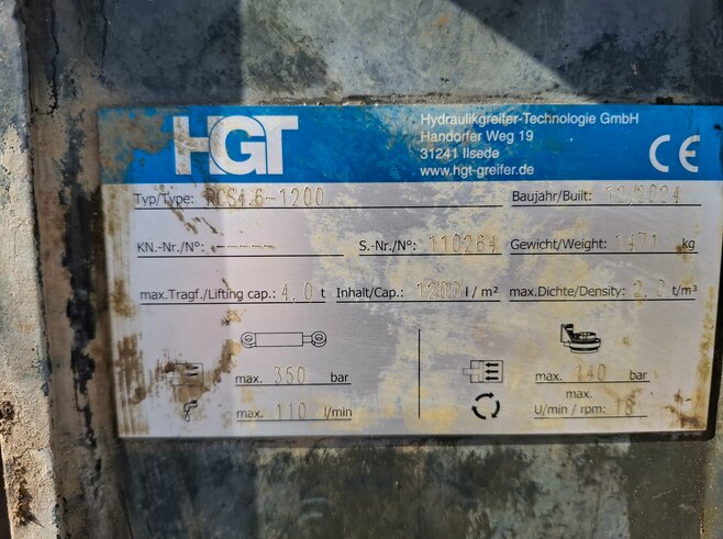 HGT Zweischalen-Verladegreifer RCS4.6-1200